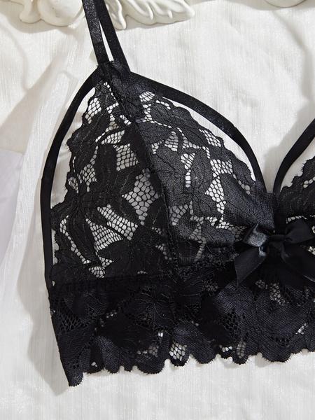 Plus Size Women's Lingerie Set with Sexy Lace Trim, Bra and Shorts Combo for Comfortable Layering, Lightweight Elegant Underwear for All-Day Wear