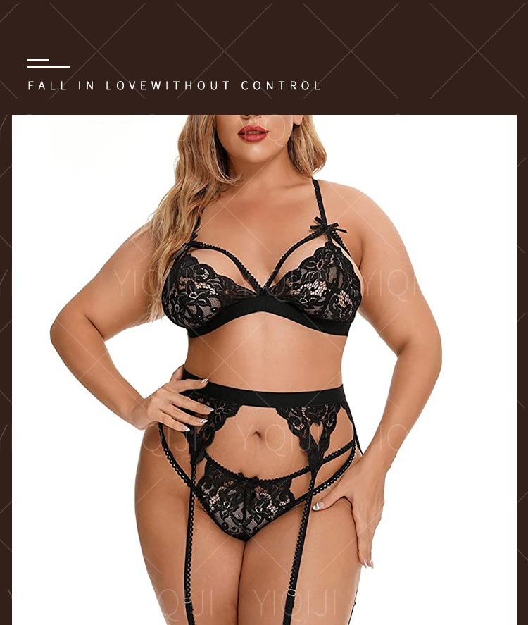 Sexy deep V buttocks exposed peach heart stockings three-piece sexy lingerie Sheer Panty Set Bodystocking