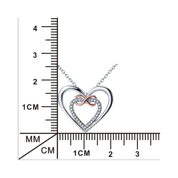 Last Day 75% OFF 🎁 For Granddaughter/Daughter 🧡-Always Keep Me in Your Heart for You are Always in Mine Two hearts Infinity Necklace